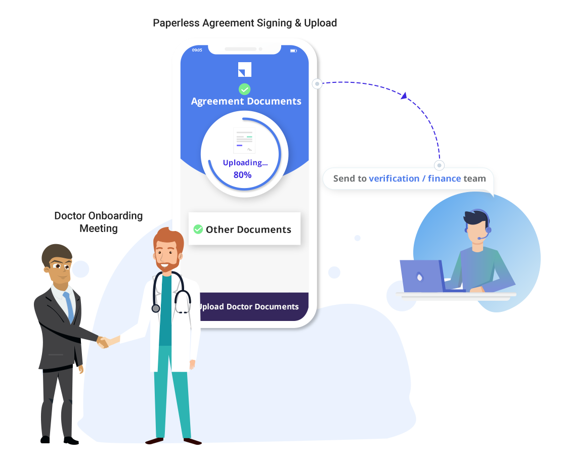 medical CRM software for diagnostic centers - document upload
